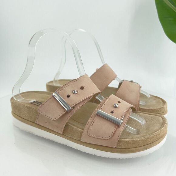 Earth Women's Canyon Ruby Sandal Size 7 Low Wedge Slide Blush Straps Buckle - Picture 1 of 14